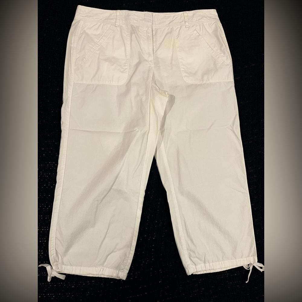 Loft capris, white, 100%cotton, size 12